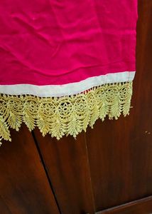 Pink Kurthi With Embroidery Borders