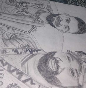 Virat Kohli And Rohit Sharma T20 Sketch