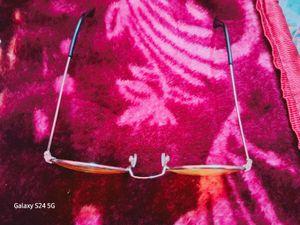 29K Unisex Round Yellow Silver Frame Sunglassess