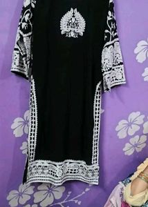 Black Embroidered Kurta set