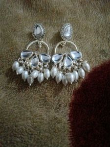 Elegant Drop Earrings with Pearls
