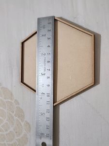 Set Of 8 Hexagon With Ring MDF Board