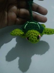 Crochet Turtle Keychain