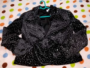 Sparkly Velvet Blazer