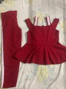 Red Co Ord Set