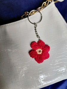 Flower bag charm and keychain