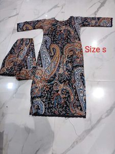 Elegant Paisley Print Kurta pant size s