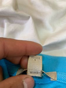 Burberry Brit Blue Long Sleeve Polo