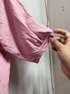 Pink Mickey Mouse Graphic Crop Tee