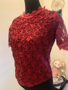 Red Lace Top