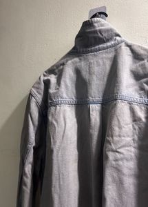 Blue Button-Down Shirt Jacket