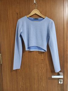 Pastel Blue Crop Top