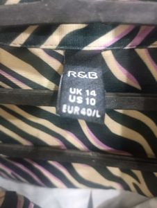 R&amp;B Animal Print Long Shirt