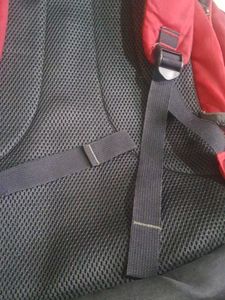American Tourister Red And Grey Backpack