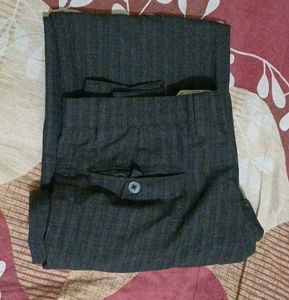 Stylish Grey Striped Pants