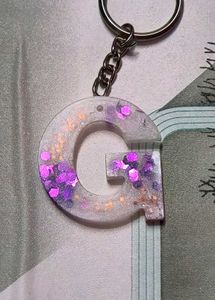 New G Letter Resin Keychain
