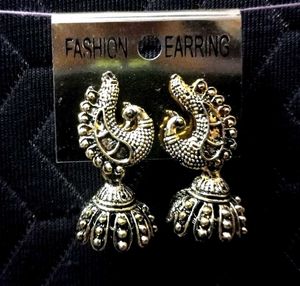 Peacock Jhumka Earrings