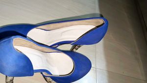Blue Platform Heels