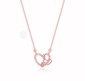GIVA 925 REAL SILVER heart Necklace (Rose Gold)