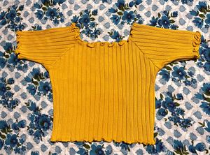 Yellow Crop Top ,Size -Small
