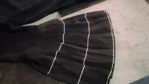 Elegant Black Abaya with Silver Detail