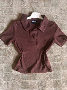 Bonkers Brown Polo Top