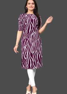 Women Crepe Fabric MultiColor Printed Kurti