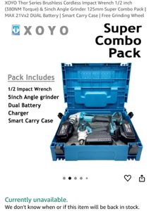 Thor Series Cordless Power Tool Set - Brand New