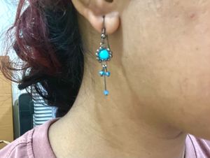 Combo Of 2 Y2k Beaded Earrings (blue )