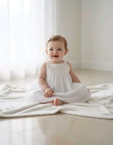 White Dress with Pink Details