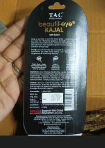 COD AVAILABLE Tac, The Ayurveda Co. Beautif-Eye Ayurvedic Black Kajal , 0.35g
