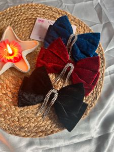 3 pcs luxe bow clip