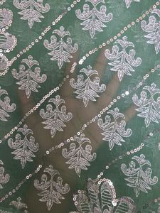 Caribbean Green Chiffon Saree