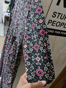 Anouk Printed BLACK kurta For Women