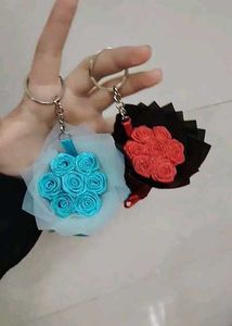 Crochet Flower Bouqet keychain(any one)