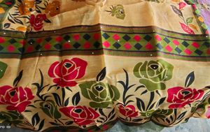 Saree Rose Printed