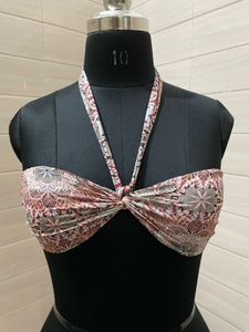 H&amp;M Imported Printed Bikini Top