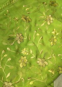 Green Floral saare✿{Only Saare,No Blouse Piece}