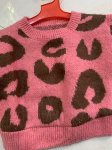 Cute Animal Print Sweater crop