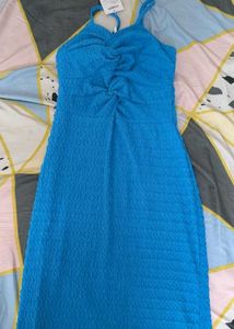 Stylish Blue Bodycon Maxi Dress with tag