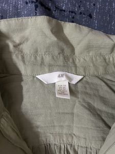 H&amp;M Olive Green Top- Loose Fit- Worn Once