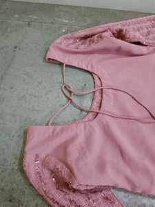 Georgette Fabric Heavy Sequence Embdroidery Work K
