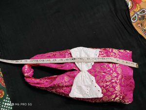 Pink Floral Bow Tote Bag