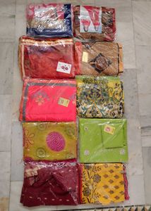 10 Sarees In Combo