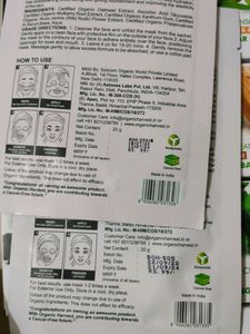 7 Organic Harvest Soaps &amp; 2 Facial Sheet Masks