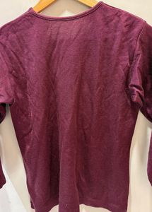 Burgundy Beautiful Long Sleeve Top