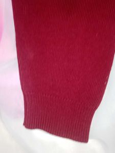 Burgundy Knit Pullover