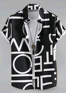 Men's Cotton Blend Printed Stitched Half Shirt