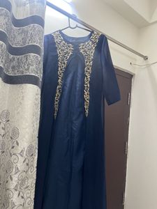 Party Wear Gown With Heavy Shrug