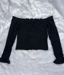 Off Shoulder Full Sleeves Top